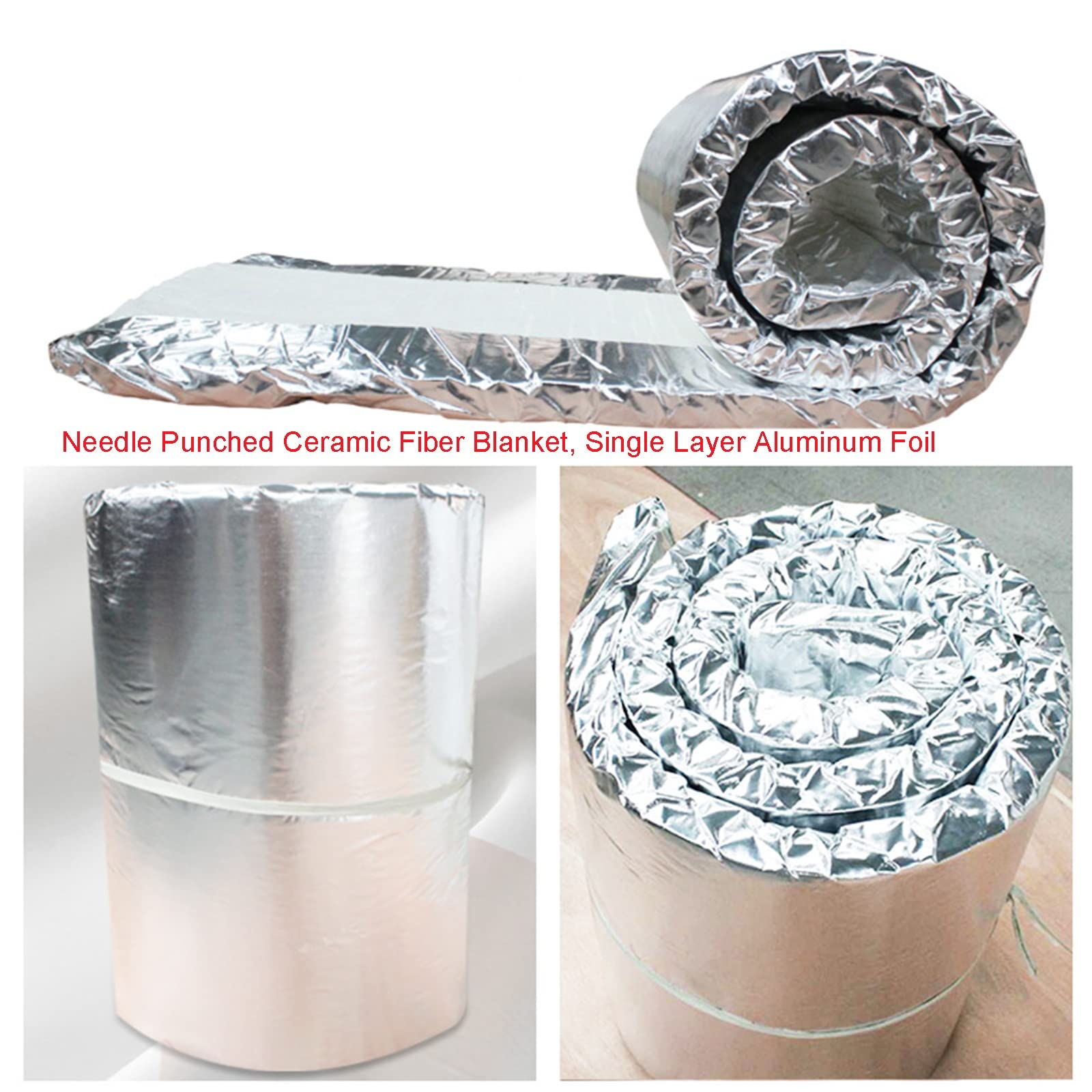 Manta de fibra de cerámica con aislamiento de fuego de alta temperatura de 1000 °C para estufas, hornos, ladrillos refractarios, calderas, hornos de herrería, hornos de pizza
