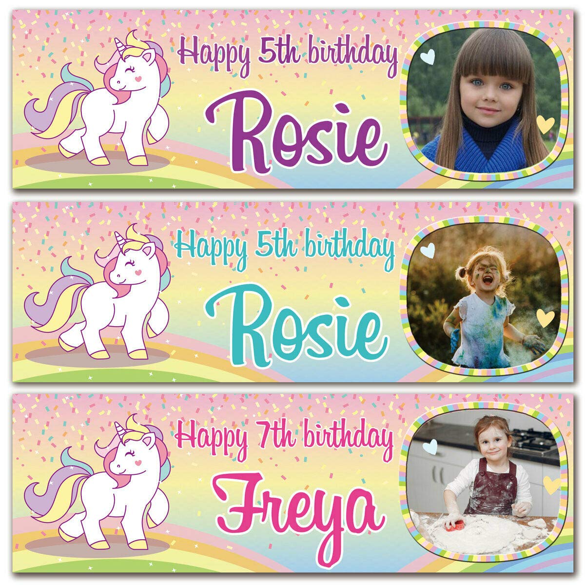 Cialda In Ostia Commestibile Per Torta Rettangolare UNICORNO ARCOBALENO Personalizzata Con Nome Disco Dolce Torte Cialde Foglio Ostie Cake Topper Decorazioni Ag