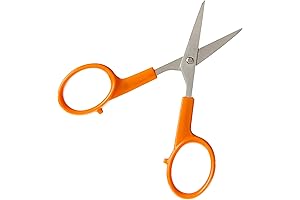 Fiskars Curved Craft Scissors, 4-inch Applique Scissors for Embroidery