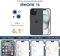 Vista 8 de Funda para iPhone 15, compatible con MagSafe, protector de pantalla de privacidad integrado y protección de cámara, antiespía, cuerpo completo, a