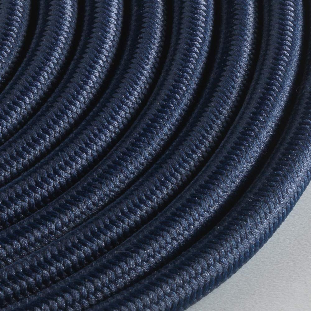 Klartext - Light Round Textile Cable for Lighting 3 x 0.75 mm, Night Blue, 3 m. Maximum Anti-Shock Safety! - Image 2