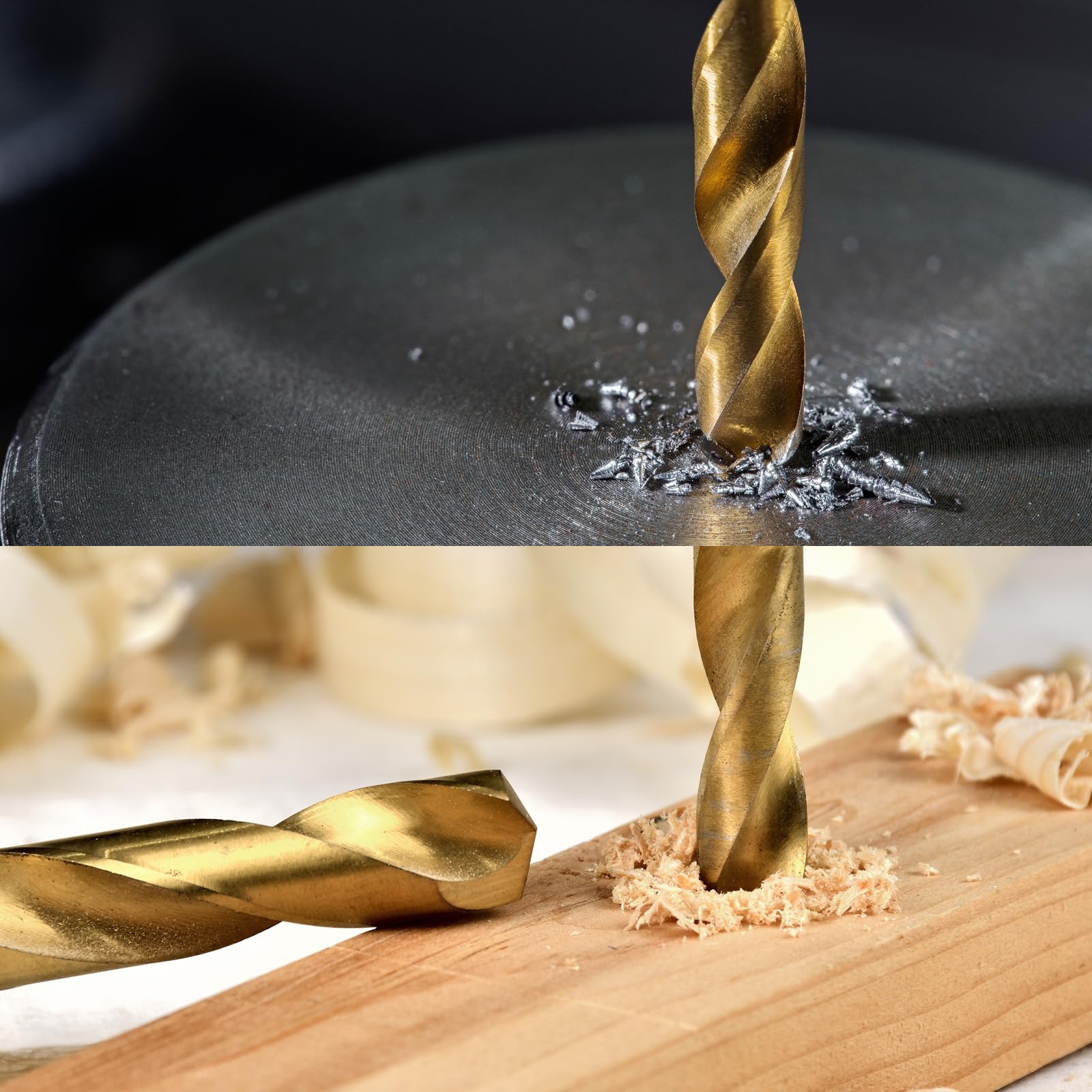 QUARKZMAN 10 Stück Metall Doppelbohrer 4.2mm, M35 HSS Cobaltbohrer Länge 57mm, Spiralbohrer für Edelstahl, Kupfer, Holz, Kupfer