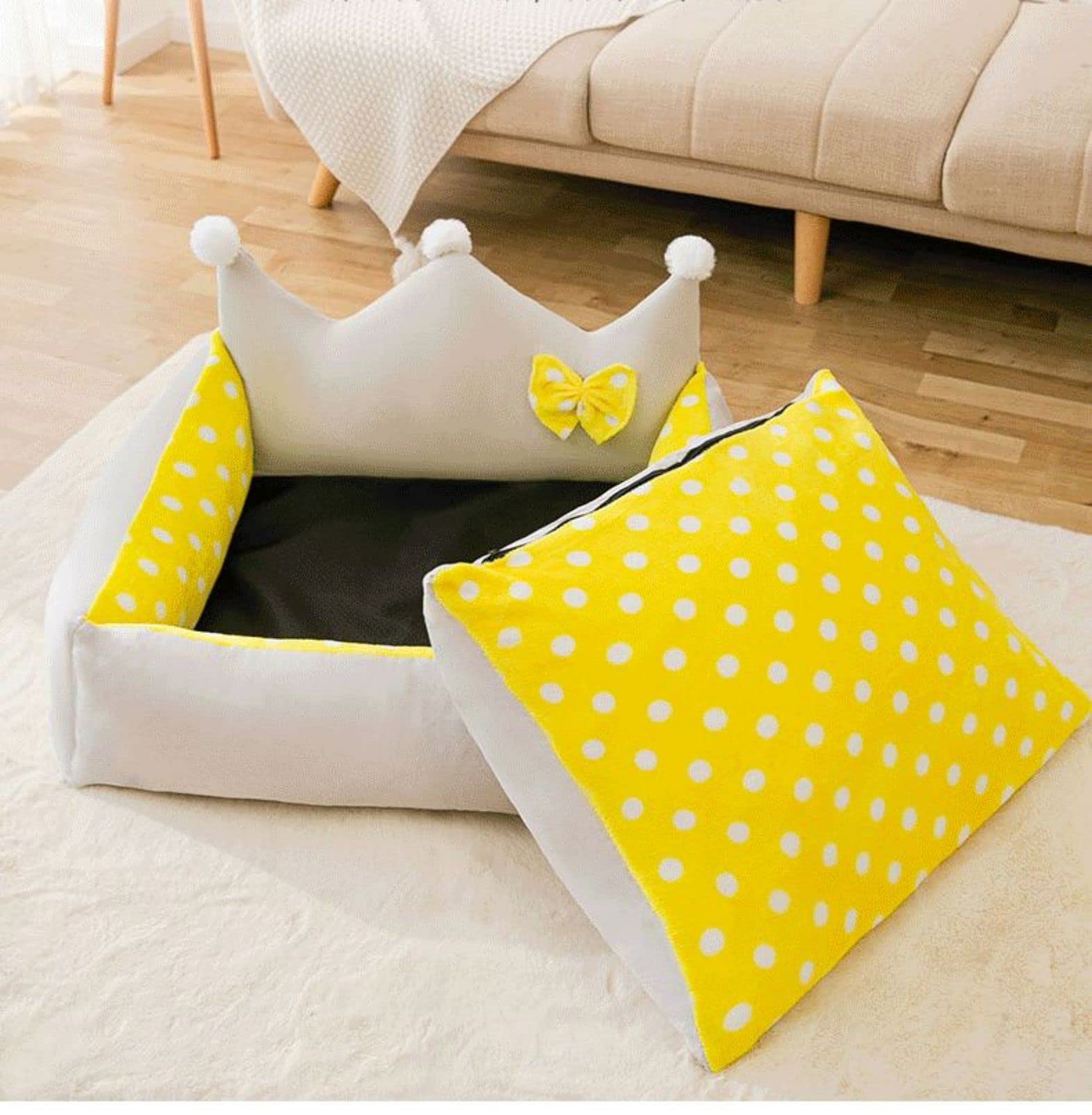 Cama grande para perros y gatos, nido de gato, cama cálida para perros, cama de perro en invierno, desmontable y lavable, cama para perros, perros pequeños y grandes