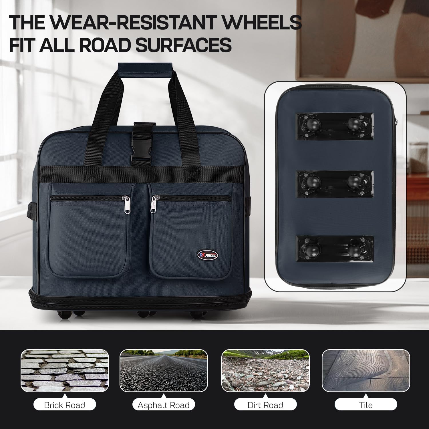 30''36''40''Rolling Wheeled Duffel Bag Suitcases with Wheels Expandable Foldable Luggage Bag Rolling Travel Bag Duffel Bag for Men Womens#-NAVY,40