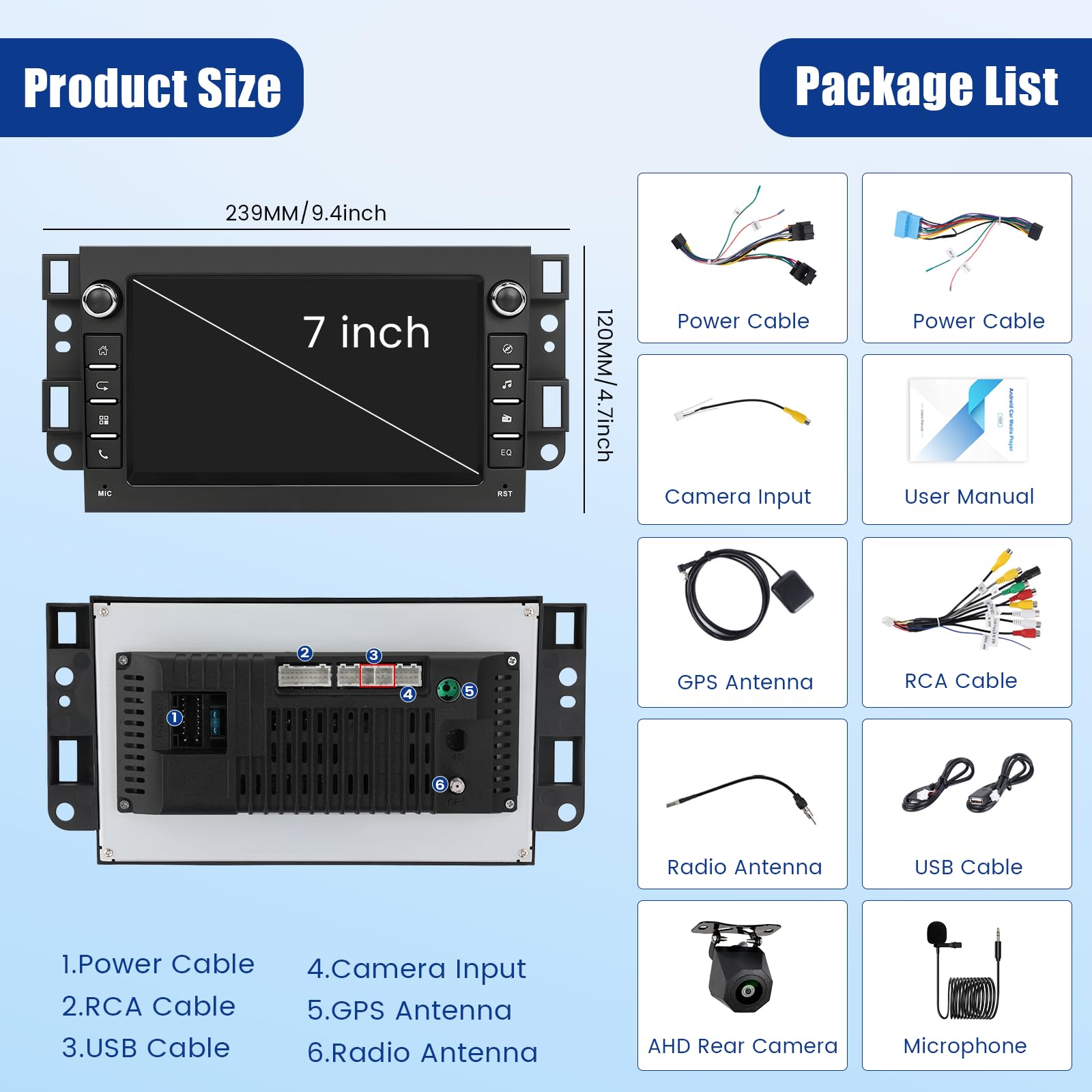 Inefala 4G+64G Autoradio Android 15 pour Chevrolet Epica Tosca Captiva Aveo