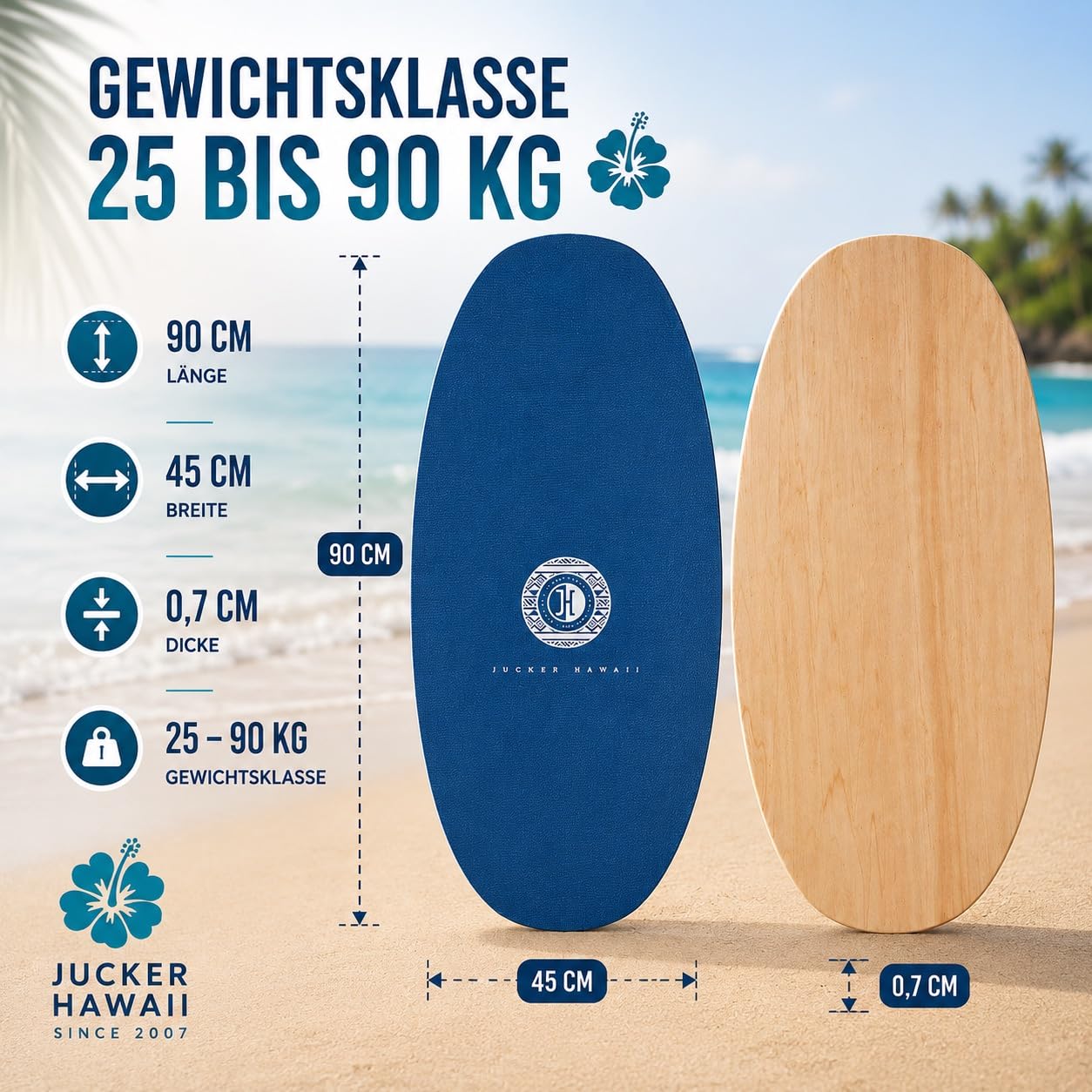 JUCKER Hawaii Skimboards – Fun & Sports für den Strand