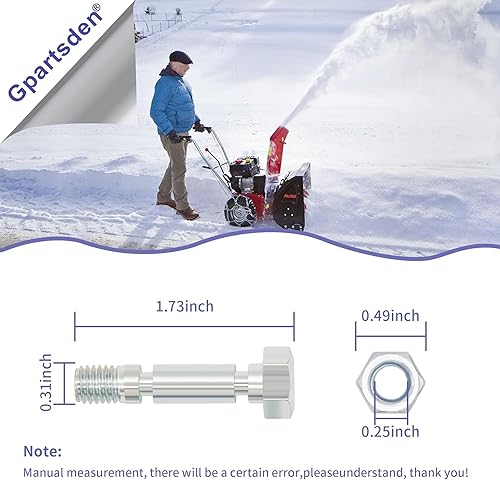 Miniatura 2 de 710-0890 910-0890 - Tornillos de cizalla para soplador de nieve MTD Troy-Bilt Craftsman 710-0890A 910-0890A 1-12" x 516", kit de 8 pasadores de