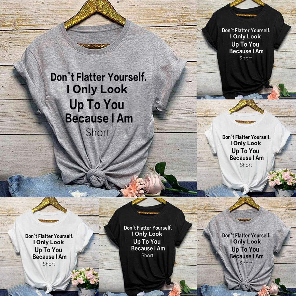 T Shirts with Sayings for Women Funny Letter Print I Would Like to Apologize to Cute Casual Tops Graphic Tees