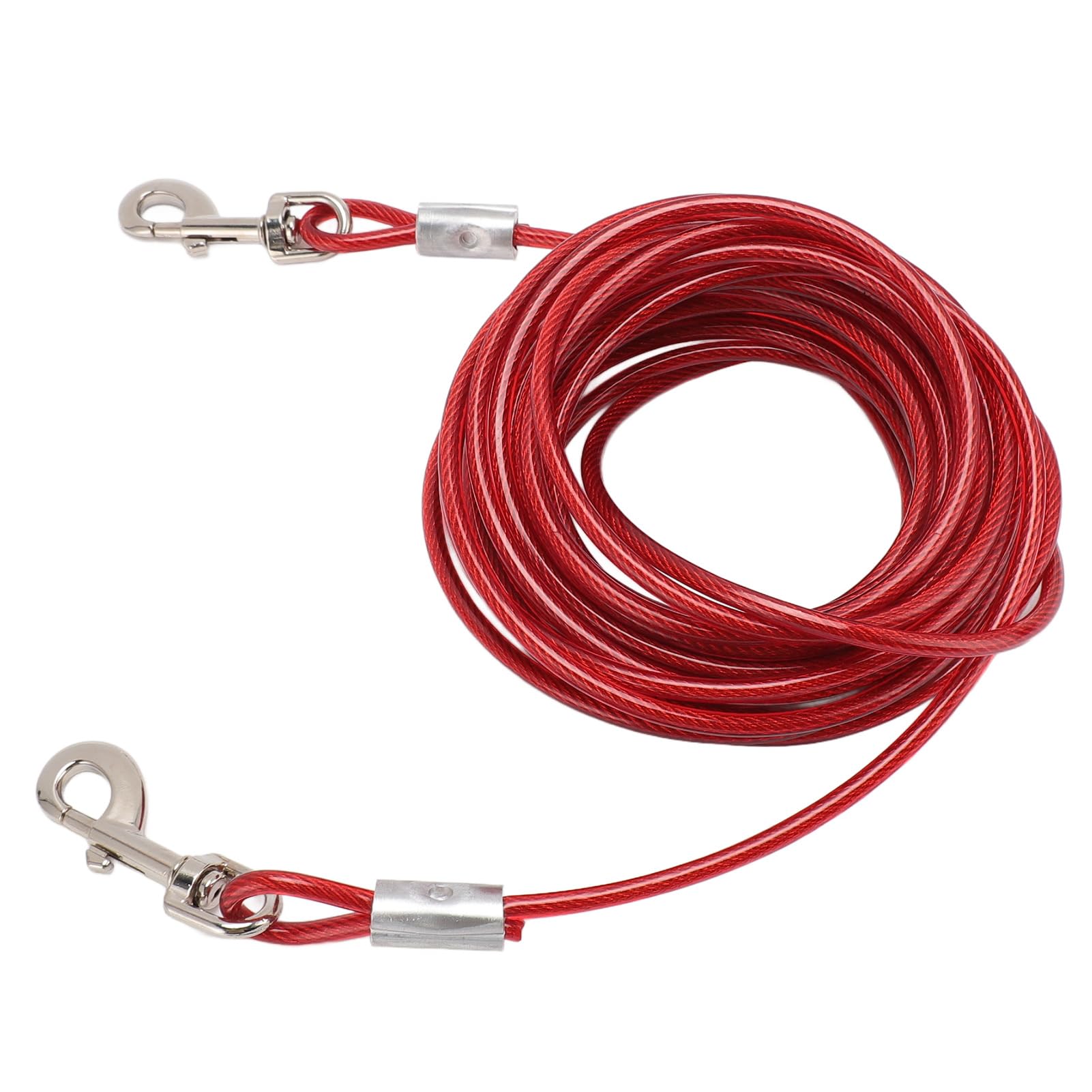 Cable de Amarre para Perros Al Aire Libre, Resistente a Las Mordeduras, Correa Larga para Perros, Doble Cabeza, Fácil Instalación, Alambre de Acero Inoxidable para Perros