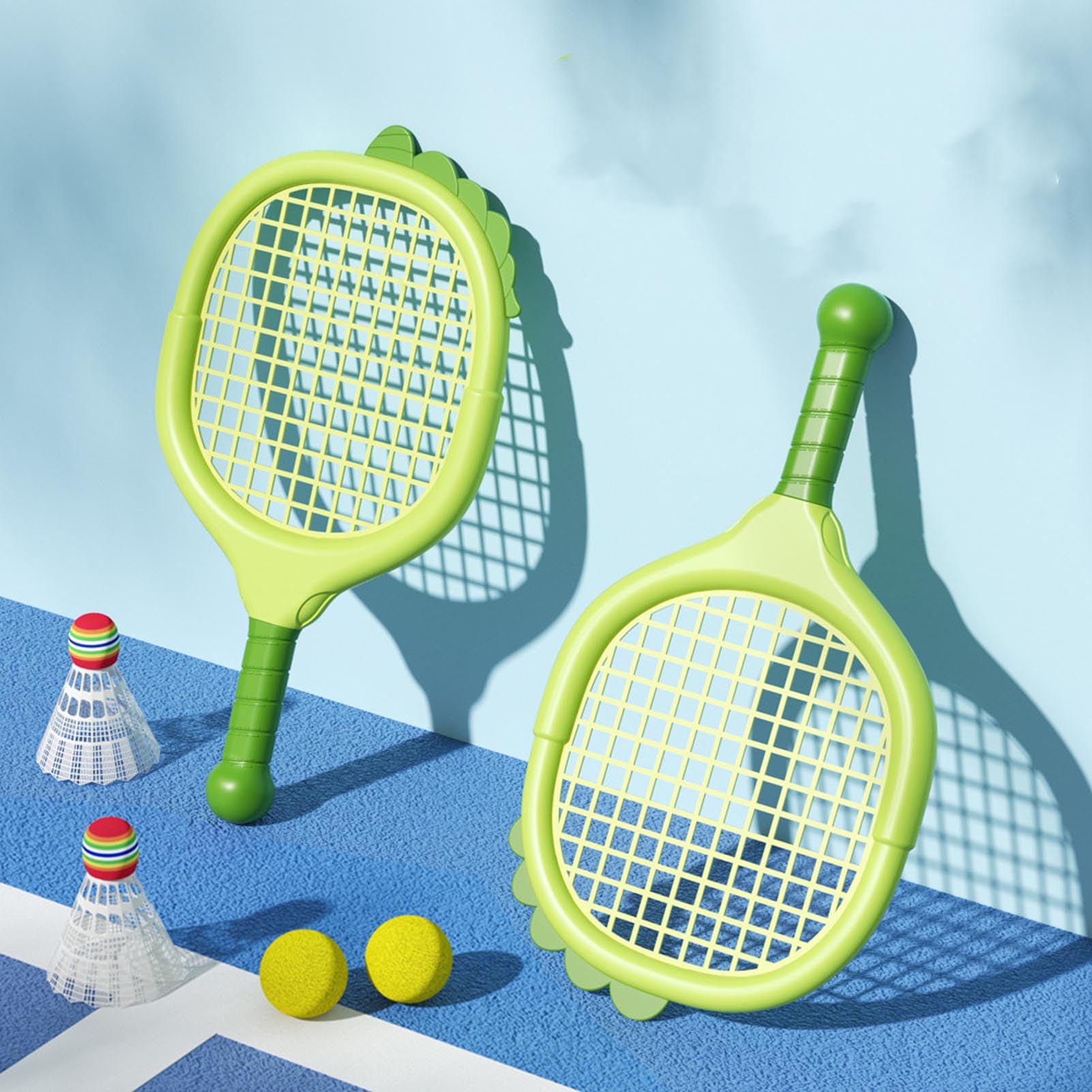 Juego de Raquetas de Tenis y Bádminton para Niños con 2 Volantes y 2 Pelotas