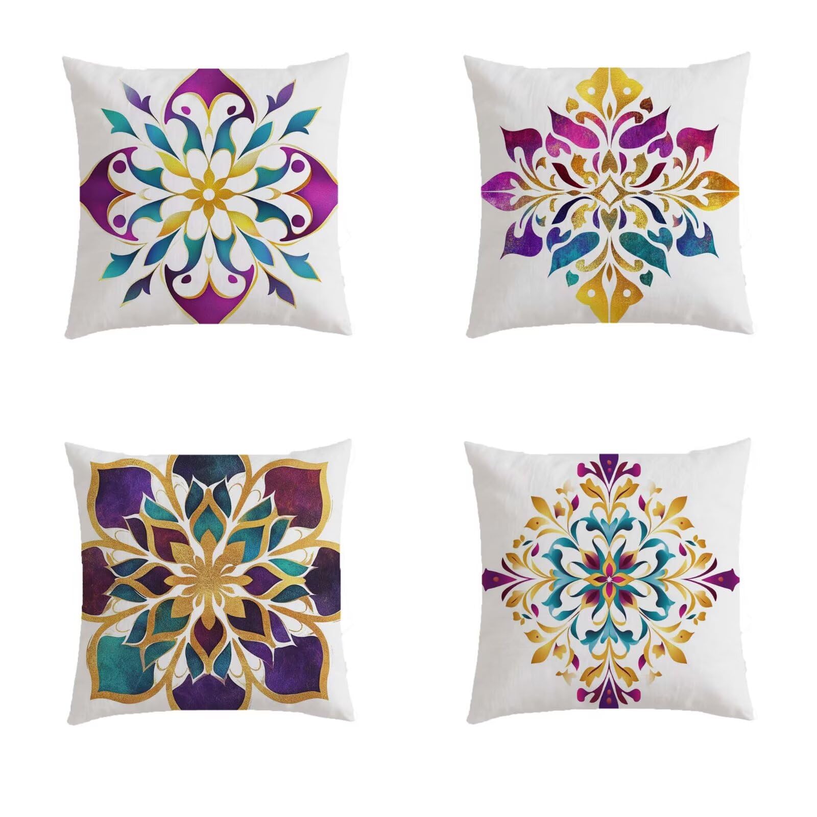 Housse coussin 60x60cm violette imperméable pour salon de jardin