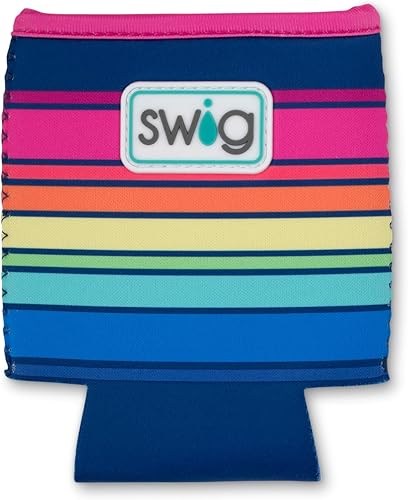 Miniatura 150 de Swig Life Skinny Can Coolie, soporte delgado de 12 onzas, enfriador de neopreno aislado con bolsillo, fundas para botellas de cerveza altas, All