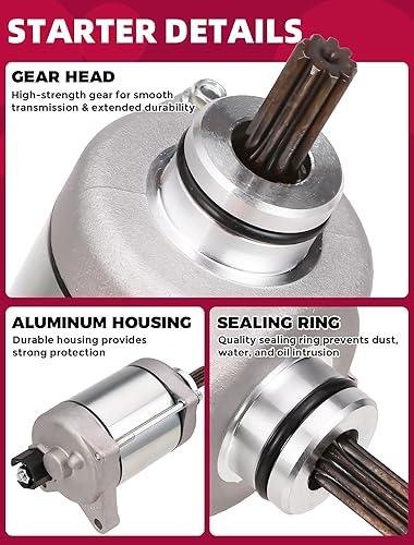 Miniatura 5 de Motor de arranque para Honda Honda Recon 250 2008-2020 TRX250TM TRX250TE Trx250 ES 31200-HM8-B61 31200HM8B61 OLIFANT