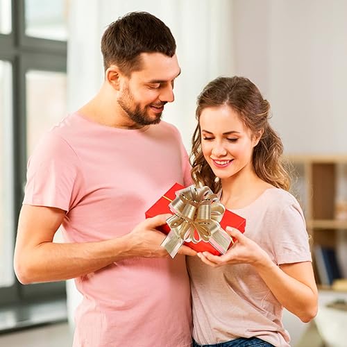 Miniatura 5 de Paquete de 12 lazos grandes de 6 pulgadas para envolver regalos, lazos de cinta para cestas de regalo de boda, lazos de envoltura de regalo de