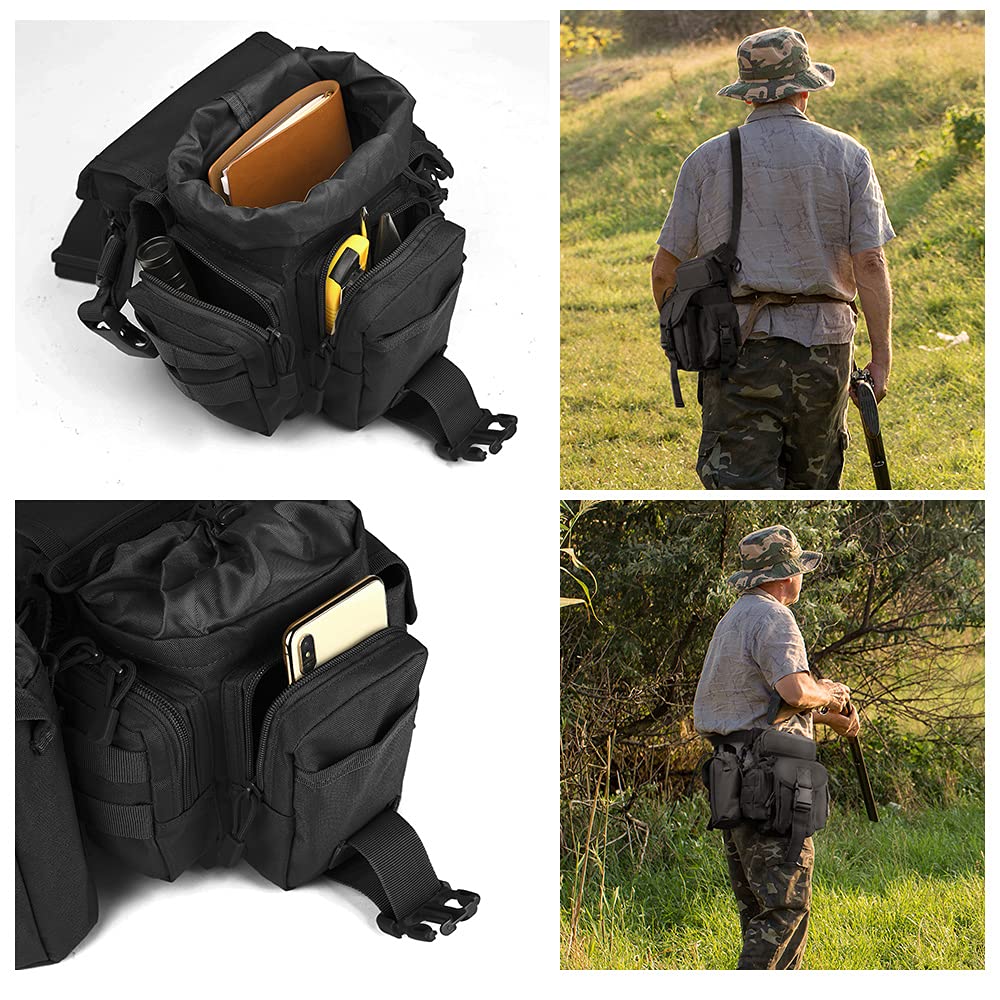 Flintronic Marsupio Cosciale Tattico Militare, Multifunzionale Drop Leg Marsupioper Campeggio Escursionismo Ciclismo Viaggio Trekking Con Borsa per Bottiglia D'acqua Rimovibile
