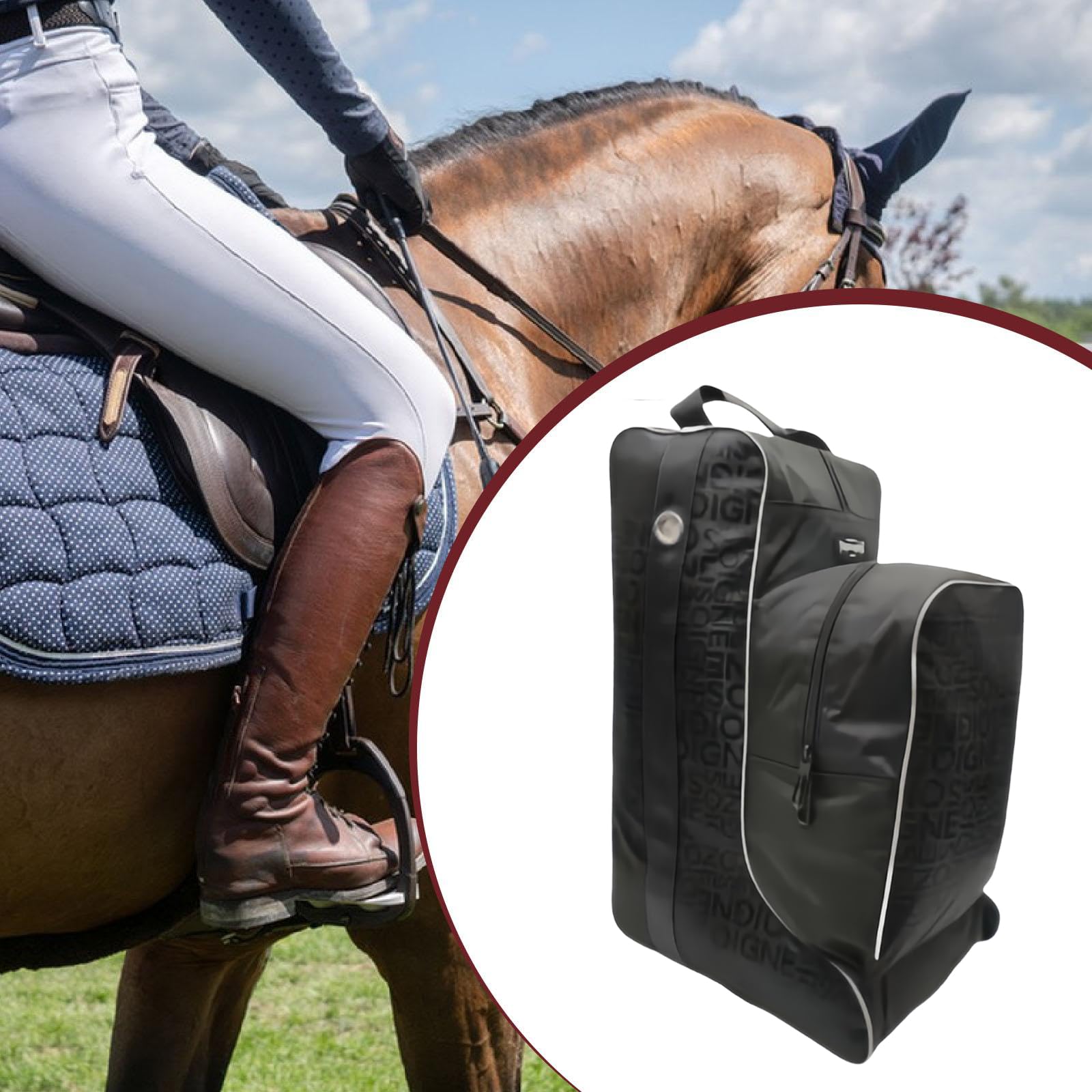 Borsa per Stivali E Casco da Equitazione, Organizer per La Protezione della Casa, Accessori per Fruste da Cavallo per Attrezzature Equestri Et per Spettacoli