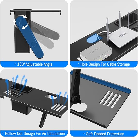 Adjustable Steel TV Top Shelf for Soundbar, Floating TV Stand