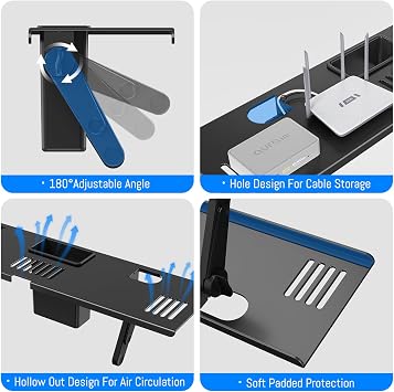Adjustable Steel TV Top Shelf for Soundbar, Floating TV Stand
