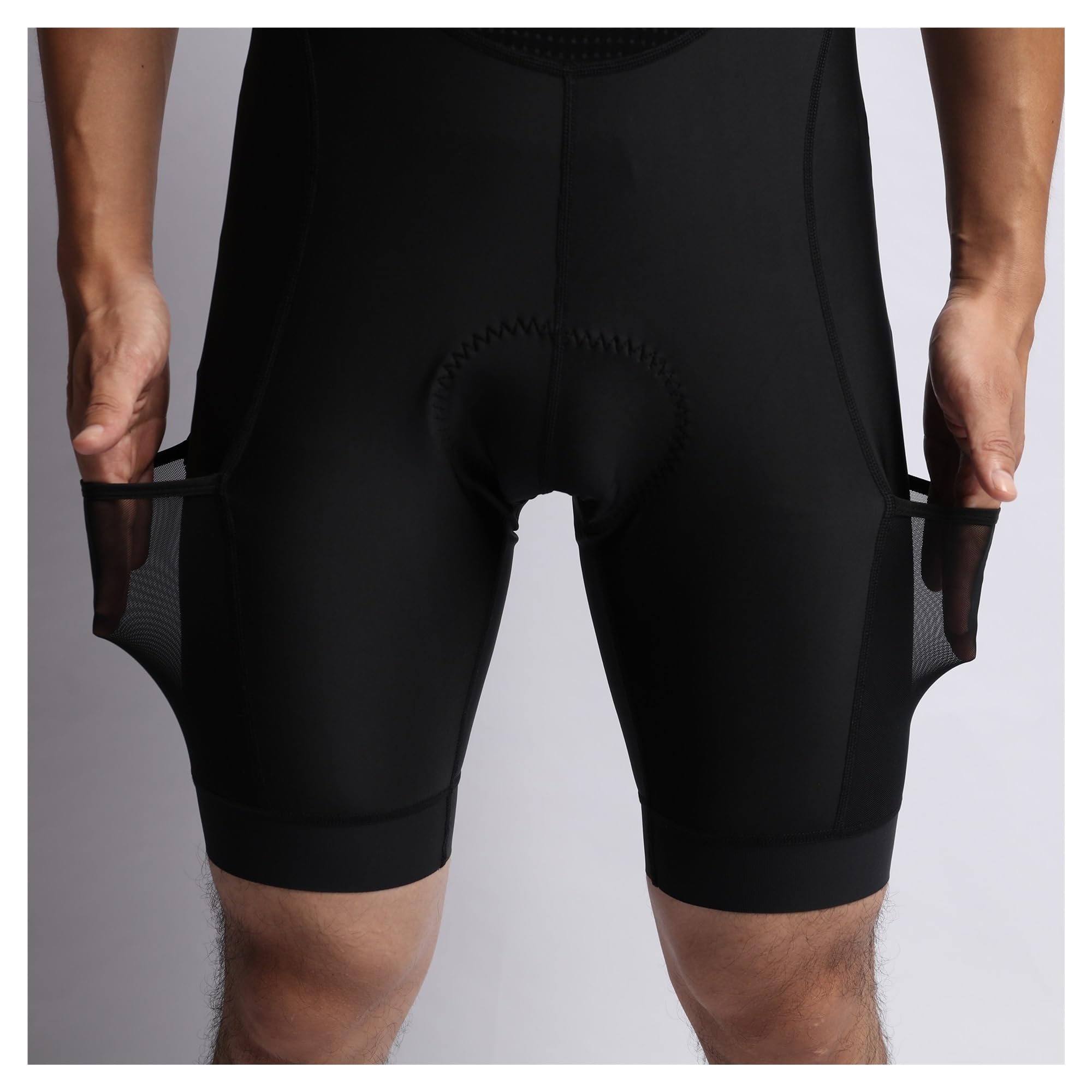 Pantaloncini da Ciclismo Pantaloncini con Bretelle da Ciclismo Estate Uomo 2 Tasche Pantaloni Bicicletta Imbottiti in Gel PRO Mountain Bike Tights Triathlon