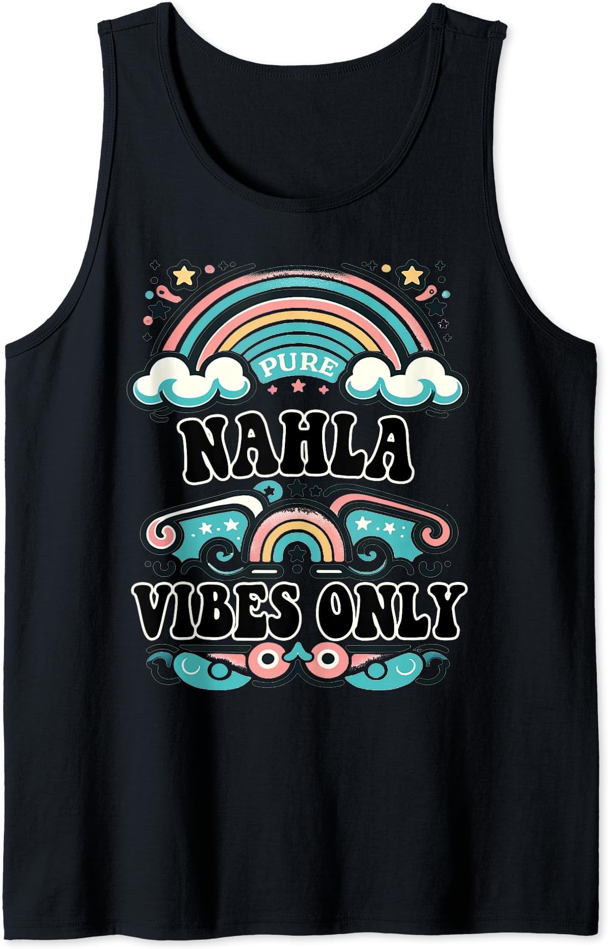 NAHLA Vibes Only Cute Retro Girls NAHLA Name Tank Top