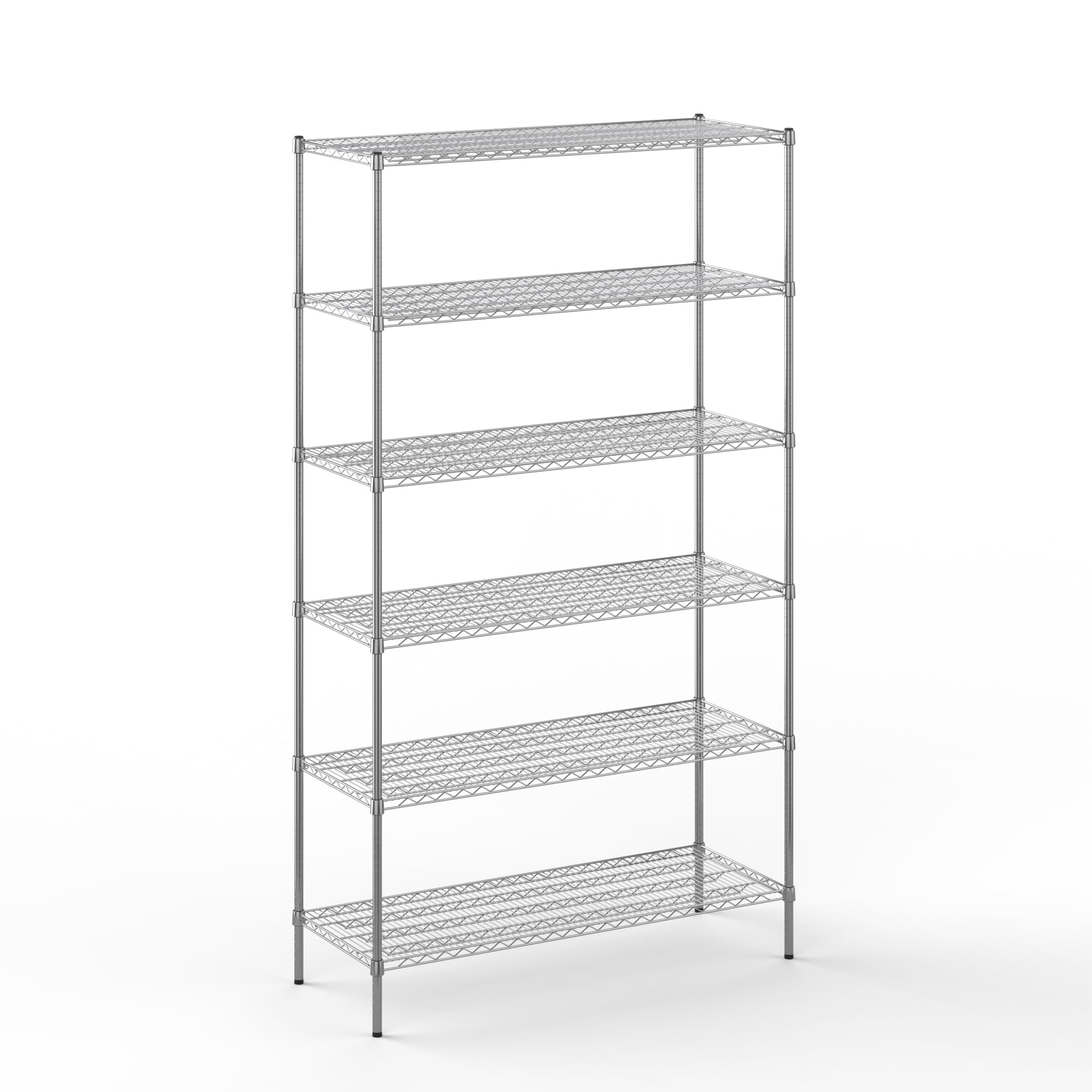 21" Deep x 54" Wide x 96" Height Wire Shelving Kit | 6-Tier | NSF Commercial Storage Rack Unit