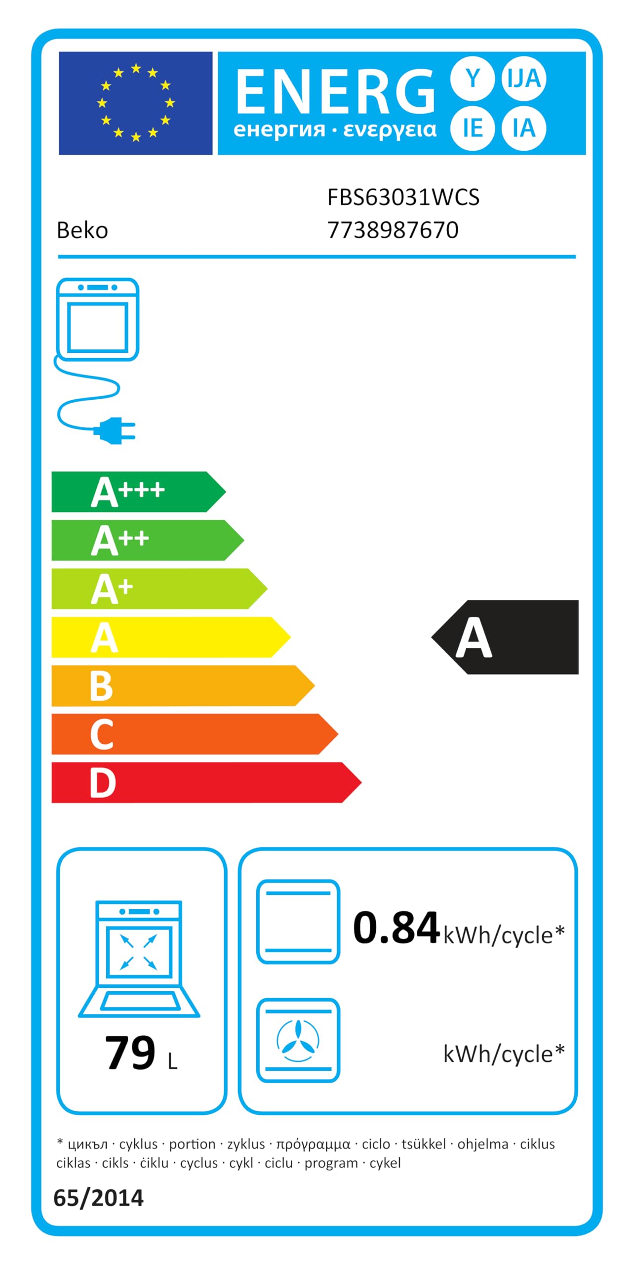 BEKO FBS63031WCS