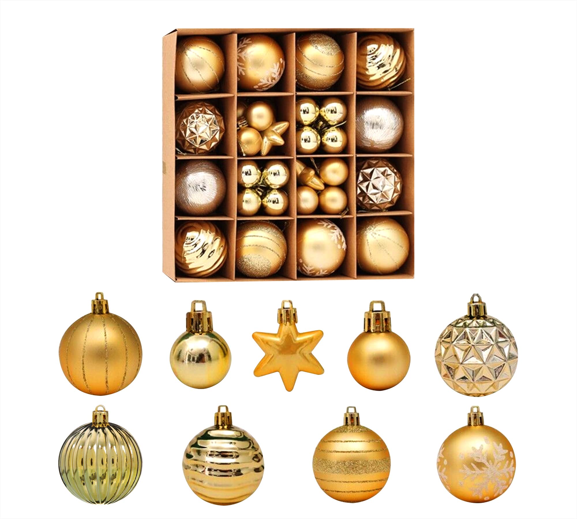 ByEzzy Christmas Ball Ornaments Set, Christmas Decorations for Home, Christmas Tree Decor, Christmas Tree Decorations Ornaments Ball