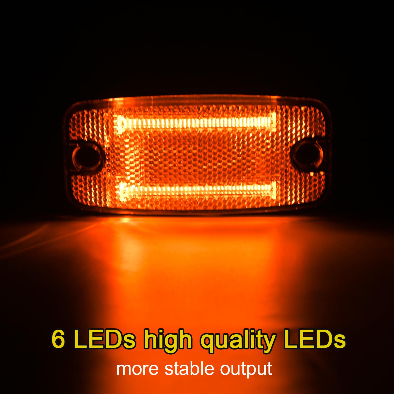 2 Luz de delimitación lateral LED 12V/24V Lámpara Lateral del Remolque Advertencia amarillo para la Caravana de RV