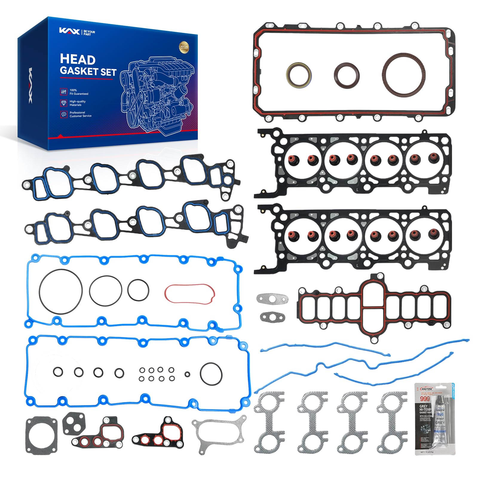 KAX Cylinder Head Gasket Set Fit for Ford F-150 Expedition 2000-2004 5.4L
