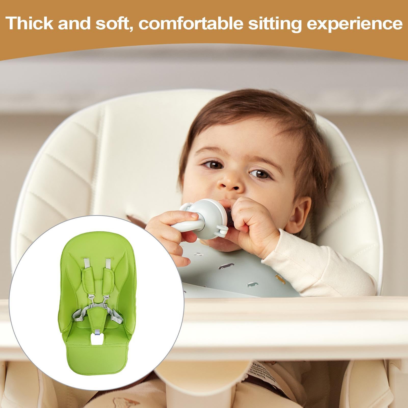 Fundas De Trona Para Bebé Cojín De Asiento De Alimentos De Imitación