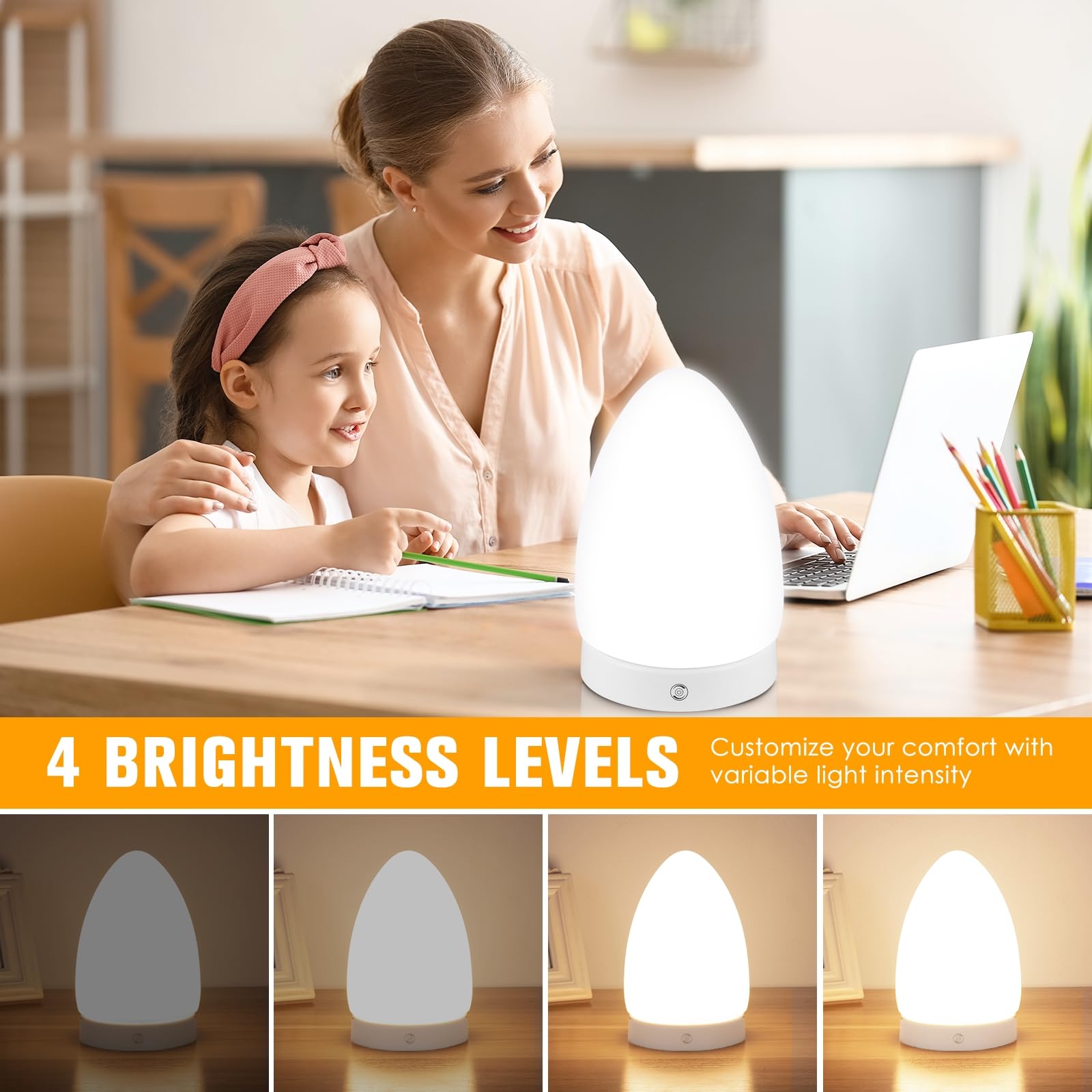 Tageslichtlampe 10000 Lux, UV-freie LED Lichttherapielampe Tageslicht, LED Daylight Lampe