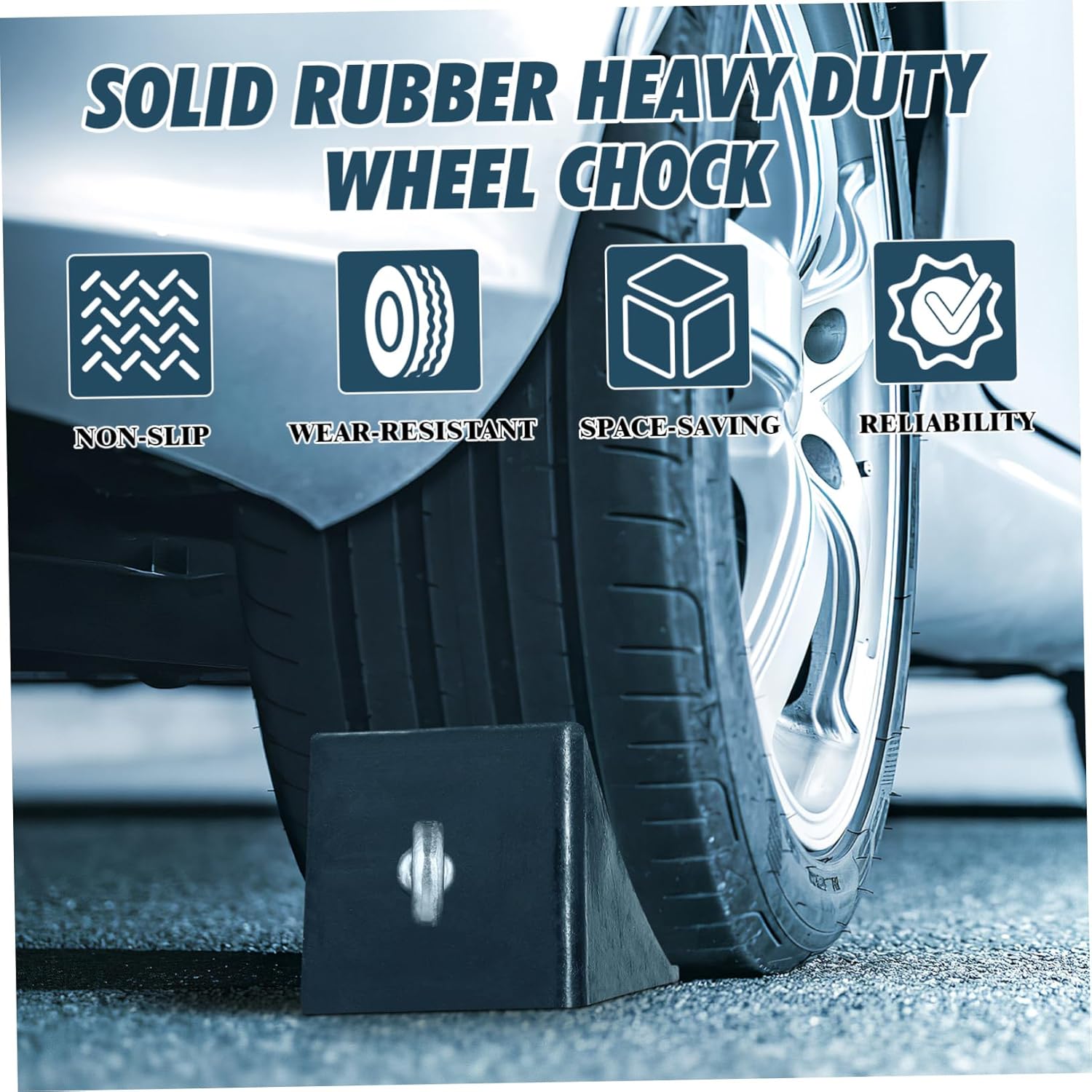 2pcs Tire Cord Stopper Tire Block for Rv Trailer Wheel Chocks Stabilizer Car Camper Accessories