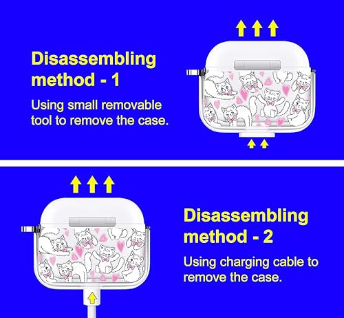 Miniatura 53 de MOSNOVO Funda protectora transparente para AirPods Pro 3, con anillo de metal duro de lujo de doble capa a prueba de golpes, diseñado para AirPods