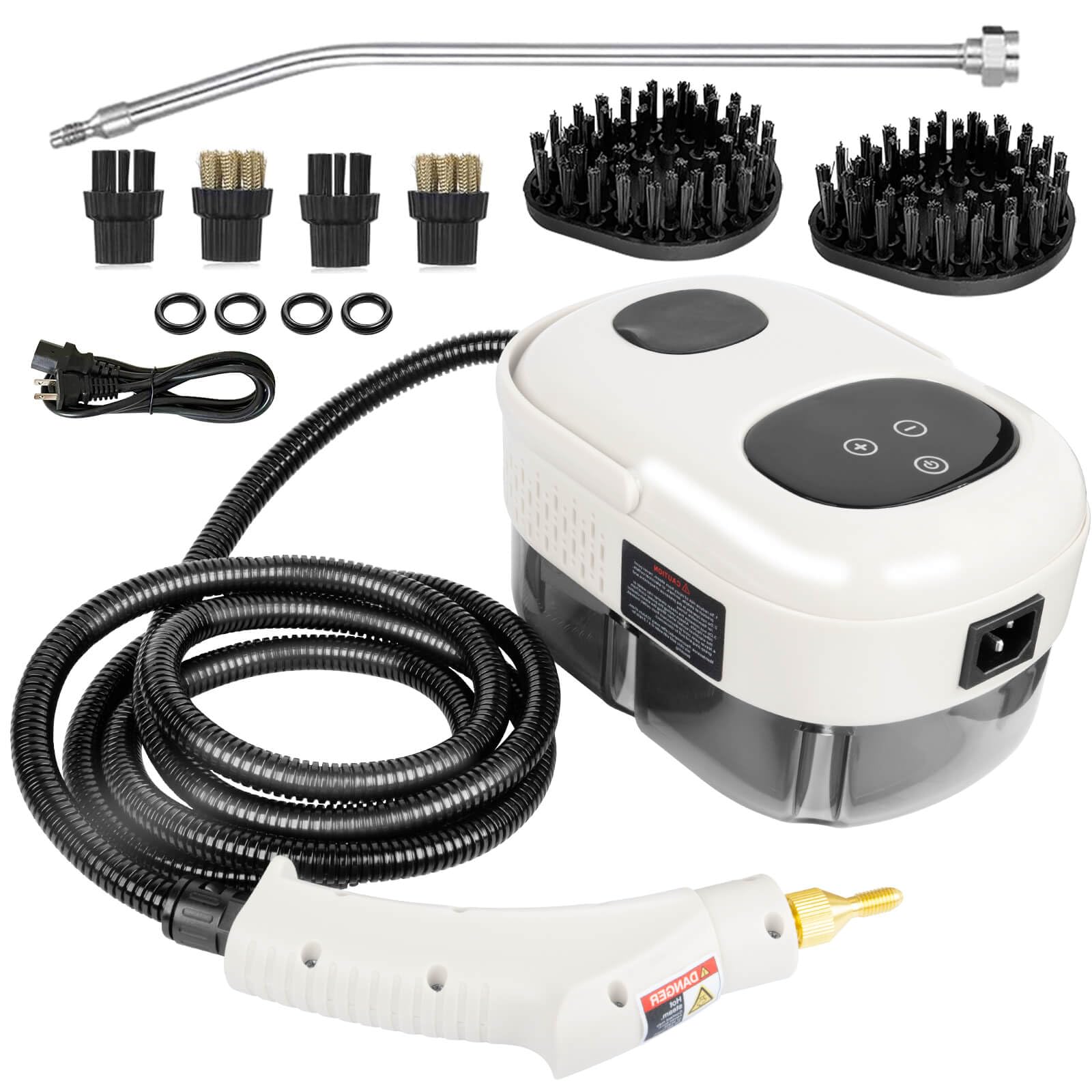 2500W Handheld Steam Cleaner Steamer for Cleaning 15SFast Heating High Pressure Portable Steam Cleaner White- New Version