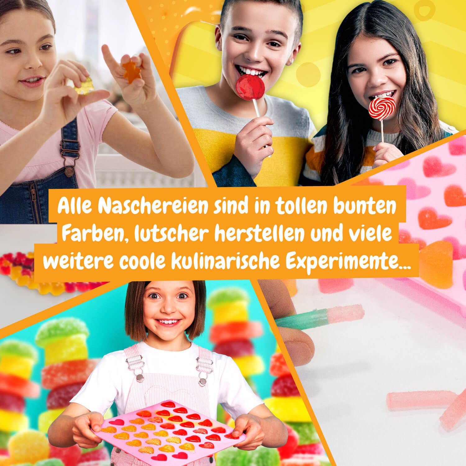 Science4you Süßigkeitenfabrik für Kinder - Machen Sie Ihre eigenen Süssigkeiten, Lutscher und vieles mehr, 26 Inhalt, Spiel und Spielzeug, Geschenk für 8+ jahre Junge und Mädchen