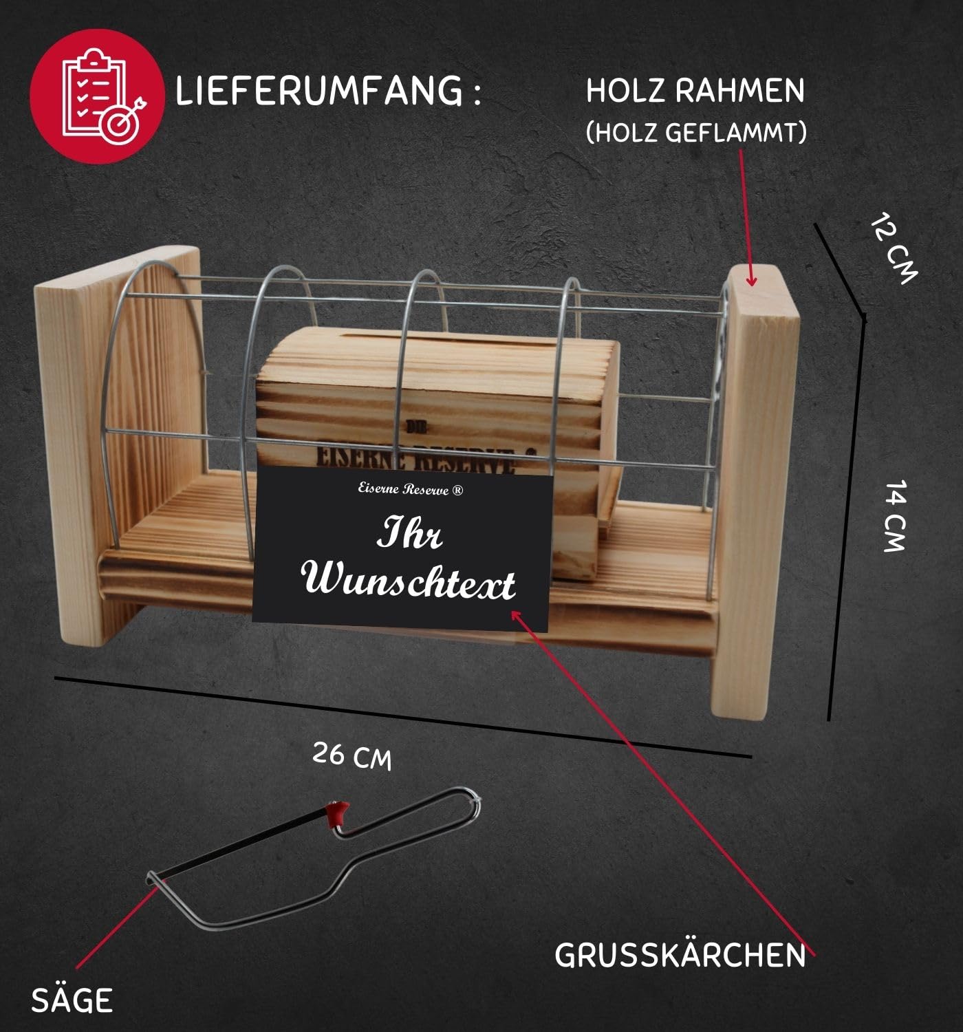 Hochzeitsgeschenk für Brautpaar Geld - Eiserne Reserve Gitterbox Geldgeschenk - lustige Geschenkidee Geldgeschenk Geld verschenken verpacken -s- Alles Gute zur Hochzeit