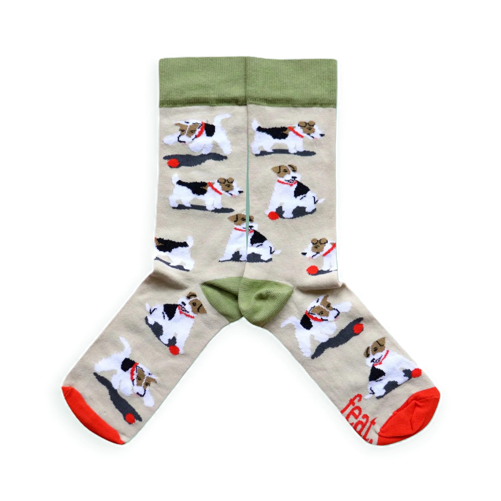 Feat Sock Co Unisex Dog Cotton Crew Socks, Uk Sizes 8-11