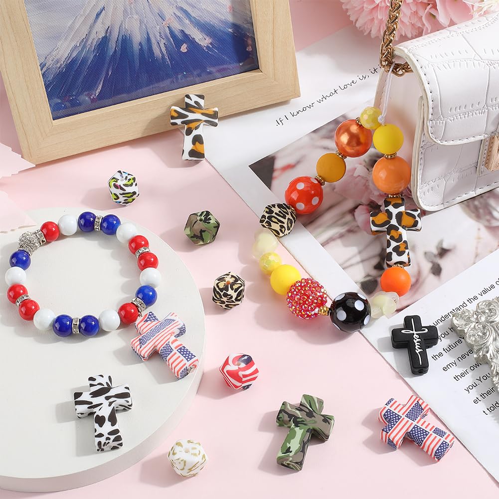 SUNNYCLUE 1 Bolsa 27 Piezas 5 Estilos Cuentas De Silicona Marrón