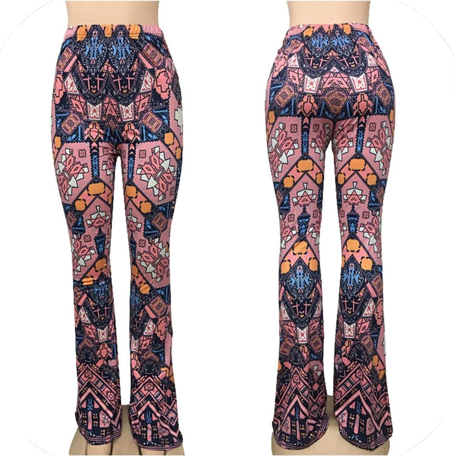tribal print bell bottom pants