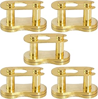 LIYYDS 5Pcs Gold 520 Drive Chain Repair Master Connector Split Link for 50cc 70cc 90cc 110cc 125cc ATV Quad Scooter Motorcycle Go Kart Moped Pit Dirt Pocket Bike XR50 CRF50