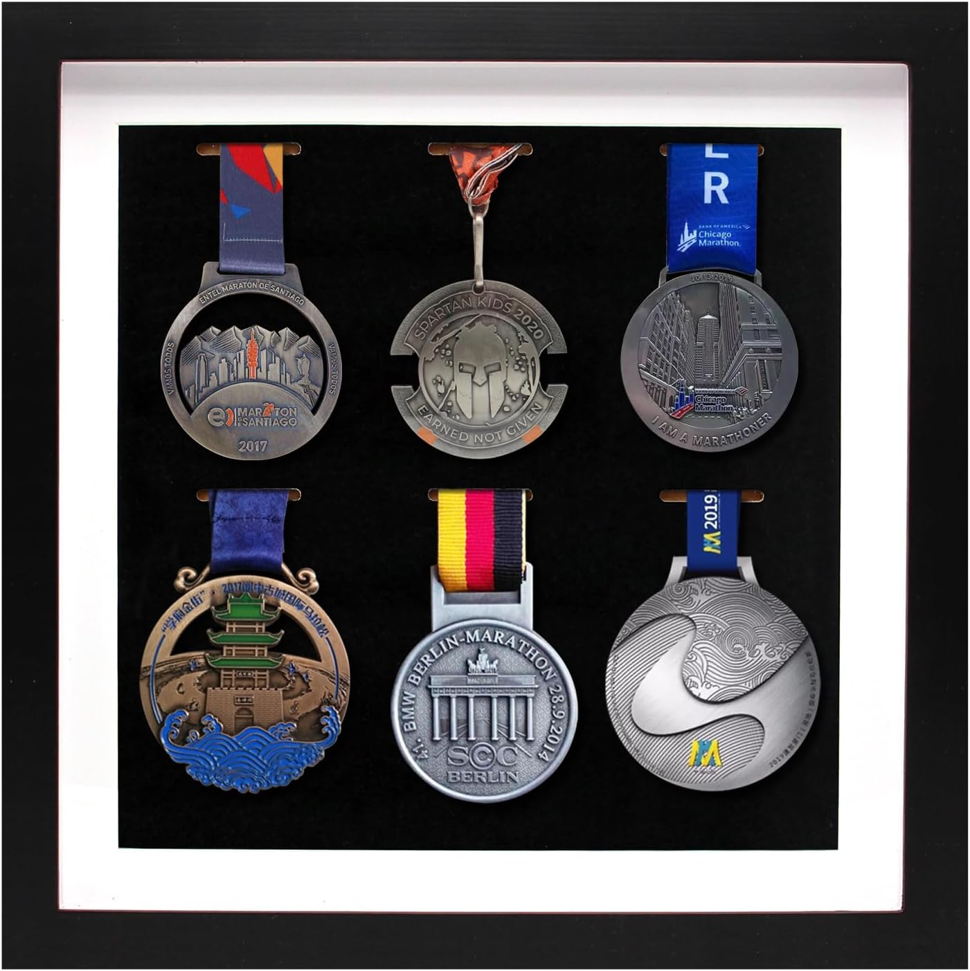 - Medal Display Shadow Box Frame 6 Medals Display Case 3D Medal Box Photo Frame Runner Marathon Soccer Football Gymnastics All Sports Military Medal Badge Award Insignia Black 12x12 Inch