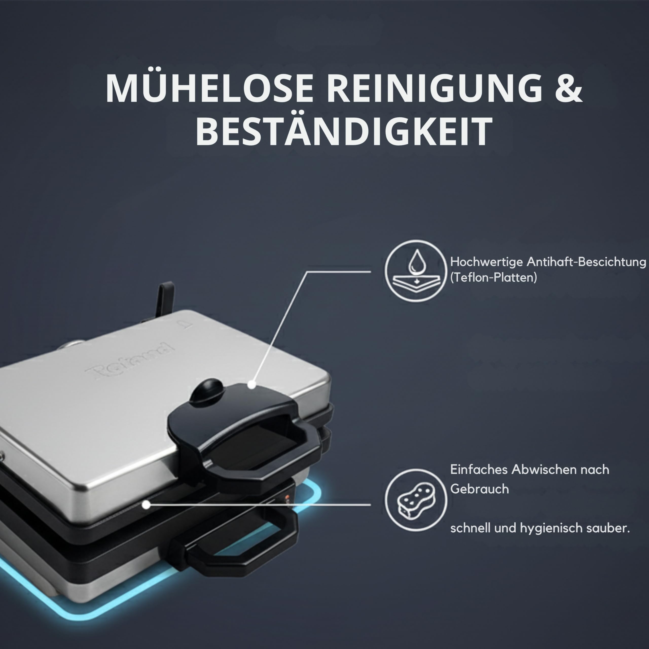 Multigrill, 2000W Elektro-Kontaktgrill, Schwarz, 340x220mm Grillplatten, 5-Stufen Temperaturregelung, für Lahmacun, Fleisch, Toast und Gemüse (1, Teflon)
