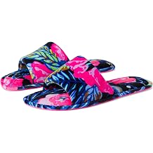 Lilly Pulitzer Maritime Slipper for Women - Open Toe Design with Man Made Outsole, Adorable and Cozy Slippers