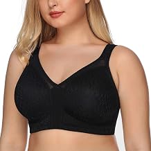 DotVol Womens Full Figure Minimizer Bras Wirefree Unpadded Plus Size Bra