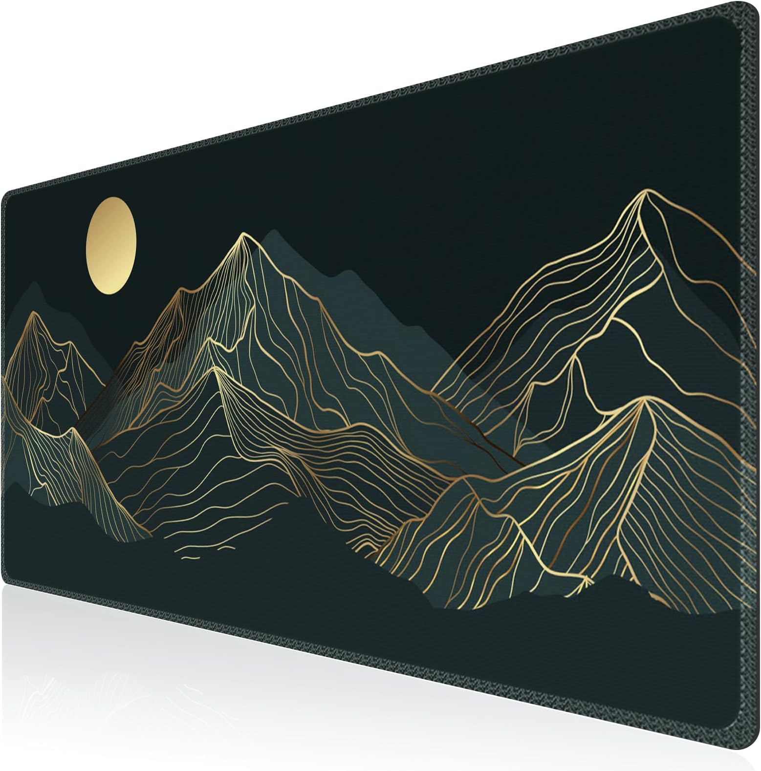 iLeadon Large Mouse Pad - XXL Extended Gaming Mouse Pad with Stitched Edges, Keyboard Mat for Work, Game, Office, Home (Cyan)