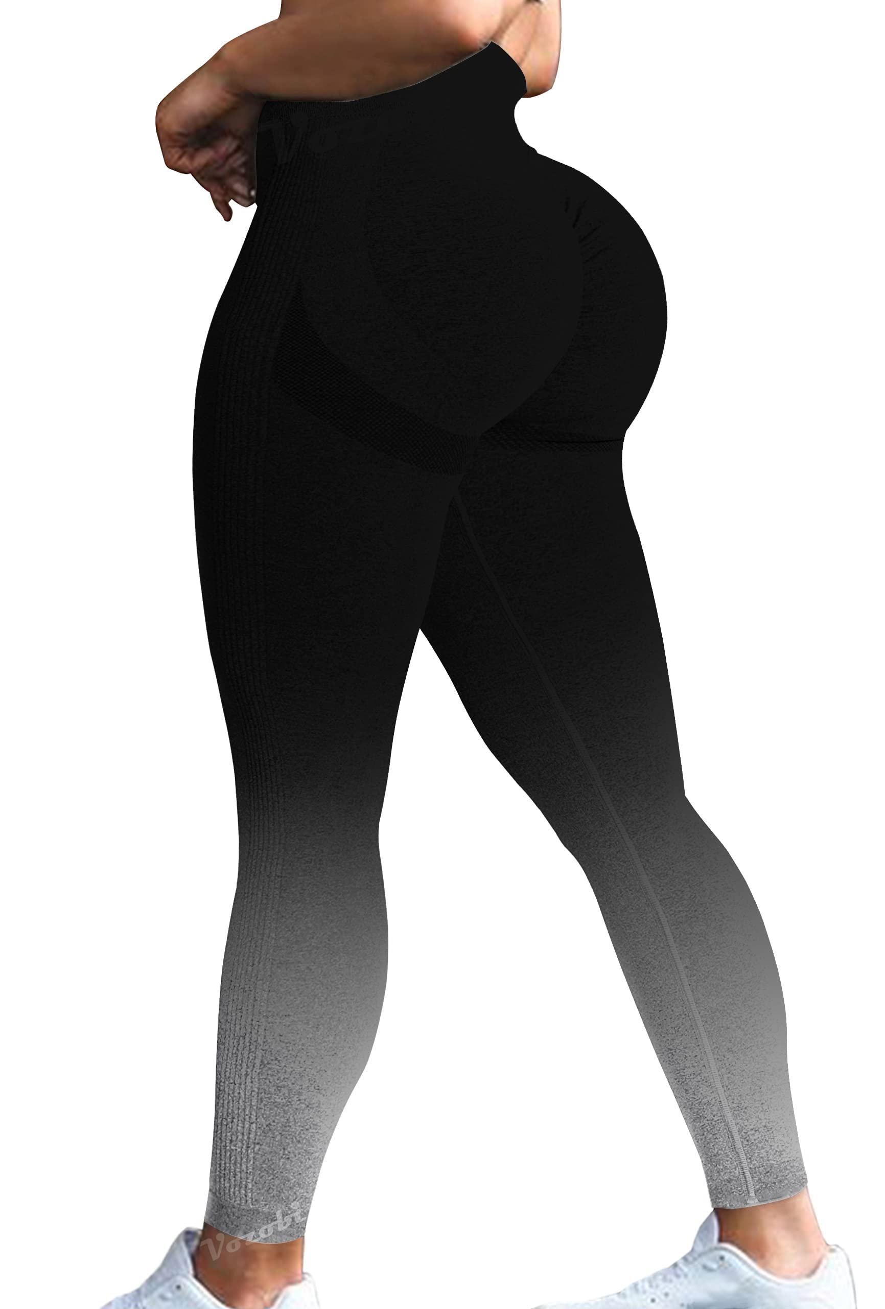 Vozobi Tiktok Trending Leggings Women's High Waist Smile Contour Booty Leggings Scrunch Butt Lift Workout Seamless Yoga Pants — view 106