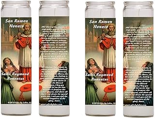 Set of 4 Saint Raymond Nonnatus Prayer Candles 4 Veladoras Saint Ramon