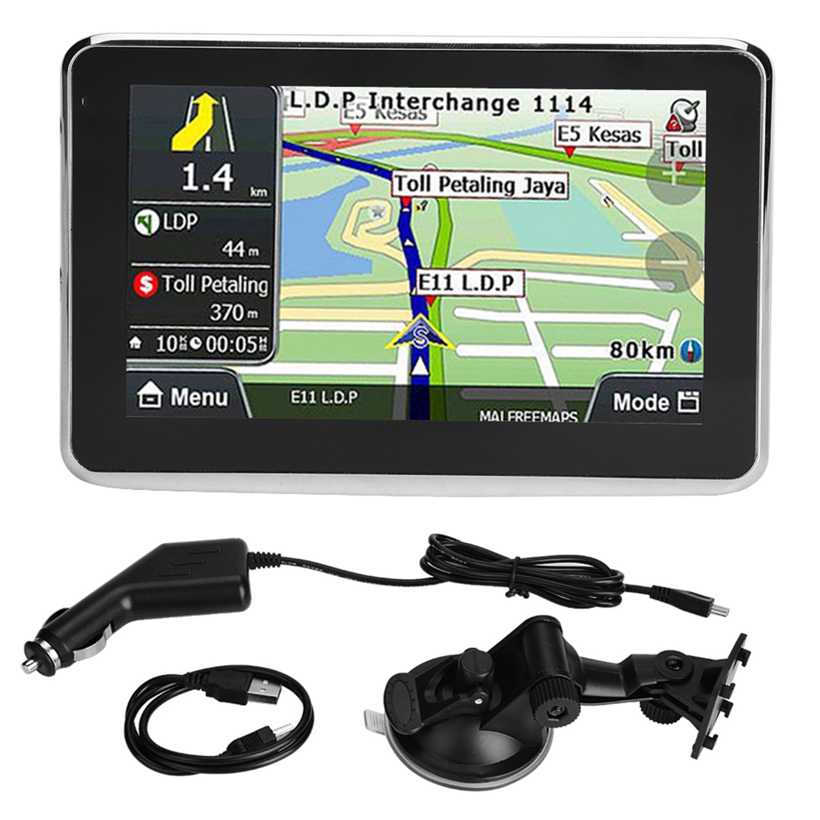 VBESTLIFE Navigatore GPS Universale per Auto da 5 Pollici, Mappa Europea con Touch Screen, Trasmissione Vocale, con Avviso Restrizioni per Camion, per Auto, Autobus, Camion