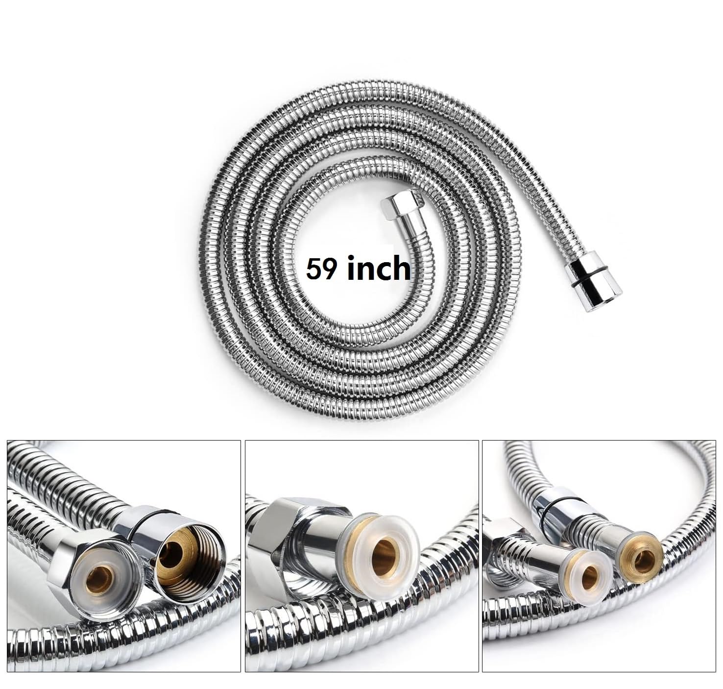 Fat-Cattie Handheld Bidet Sprayer For Toilet Portable Pet Shower Toilet Water Sprayer Seat Bidet Attachment Bathroom Stainless Steel Spray For Personal Hygiene (59 Inches Hand Shower Hose) 1