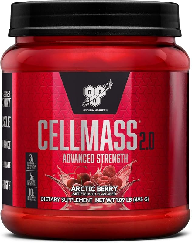 BSN Cellmass 2.0 Post Workout Recovery with BCAA and Creatine, 25 Servings | BCAA, Creatine and Glutamine Post-Workout Recovery Formula, Keto Friendly, Supports Lean Muscle Repair
